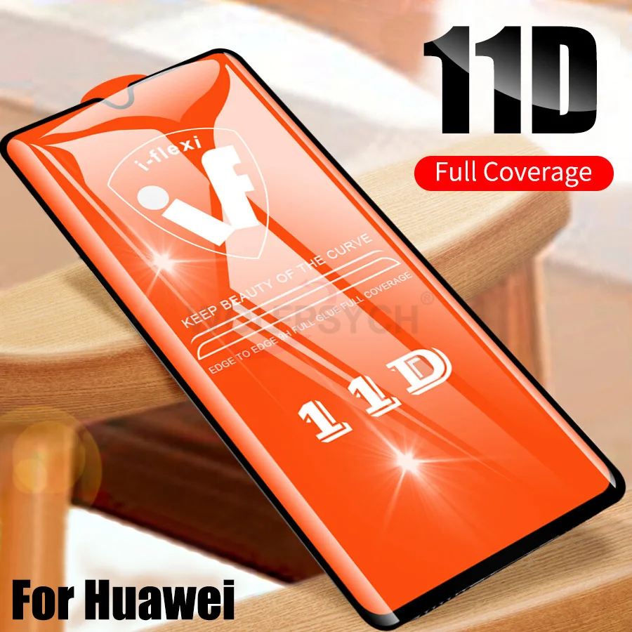 

11D Full Coverage Tempered Glass For Huawei P30 P20 Mate 20 Pro Lite Nova 5 4 3 P Smart Plus Y9 2019 Screen Protector Film