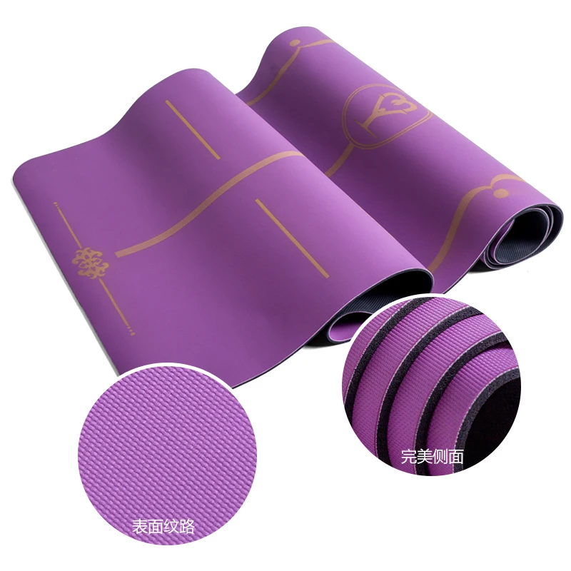 Принимаем логотип/Имя, печать на заказ! натуральный резиновый коврик для йоги, противоскользящий, расширенный ПУ, для фитнеса, движения, подлинный, безвкусный