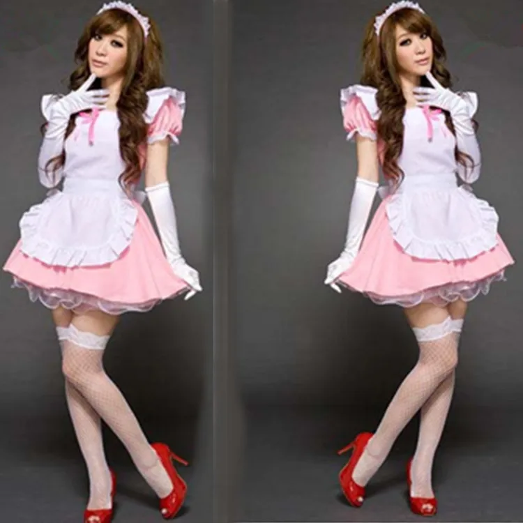 

Free shipping Japan Sexy Pink maid service Take princess Lolita dress cosplay