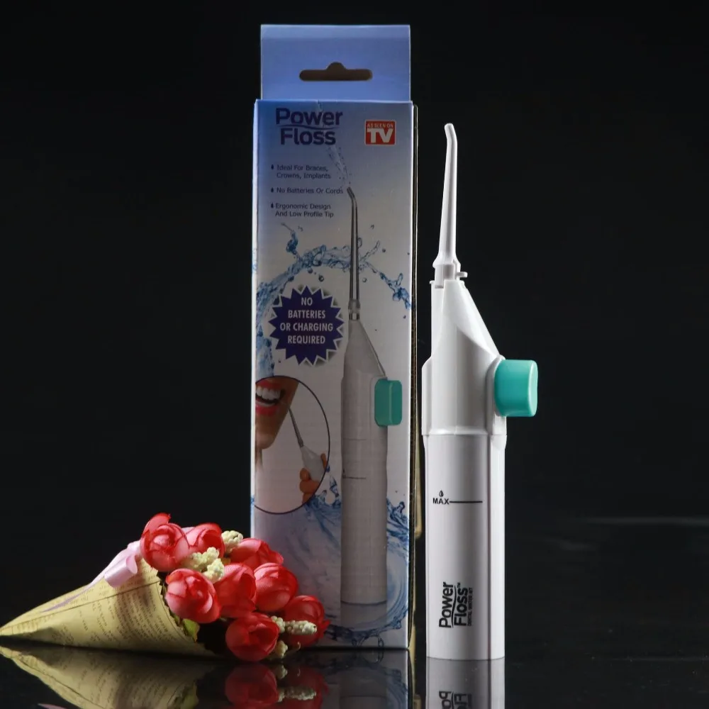 Portable Power Floss Dental Water Jet Tooth Pick No Batteries Dental