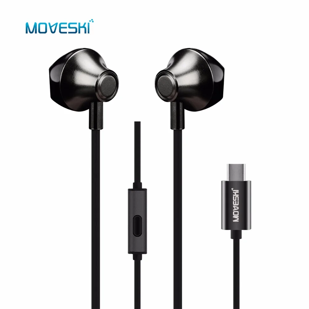 Moveski VT 1 USB C In Ear Earphone ANC Wire Control Headset Type C Digital Earphone Earbuds For Xiaomi Sumsang Huawei