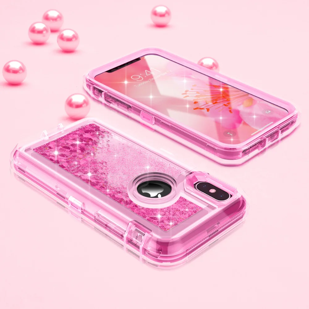 Quicksand Case For Iphone 7 6 6s 8 Plus X Xs Max Case For iPhone XR Cases Cover 360 TPU Glitter Bling Liquid Hard Full Protect Quicksand Case For Iphone 7 6 6s 8 Plus X Xs Max Case For iPhone XR Cases Cover 360 TPU Glitter Bling Liquid Hard Full Protect