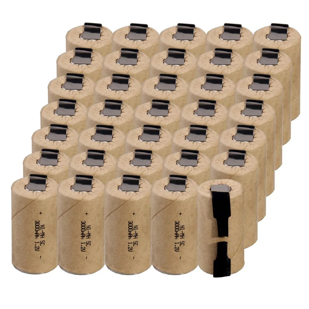 35 шт. SC 3000mah 1 2 v аккумулятор NIMH аккумуляторные батареи для makita bosch B & D Hitachi metabo dewalt