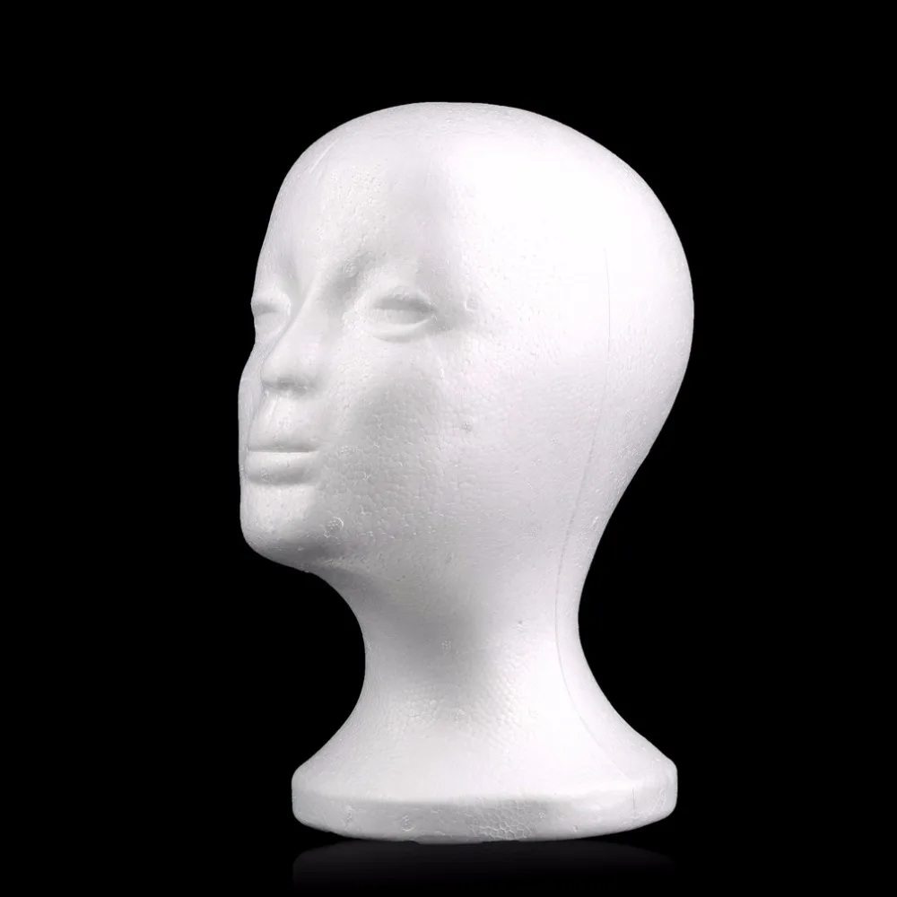 1 шт. прочный белый женский манекен из пенополистирола модель манекен-голова пена парик волосы очки дисплей очки шляпа Дисплей Стенд