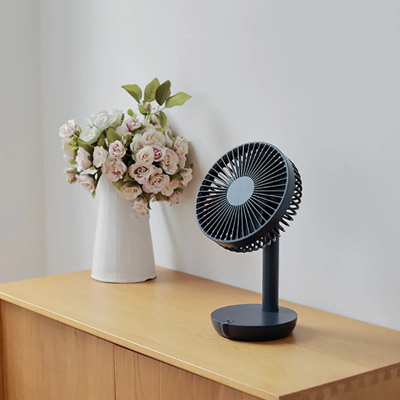 Mini Usb Table Desk Personal Fan, Portable Small Desk Adjustable Head Fan 5 Speeds, Noiseless Fan, For Office Dorm