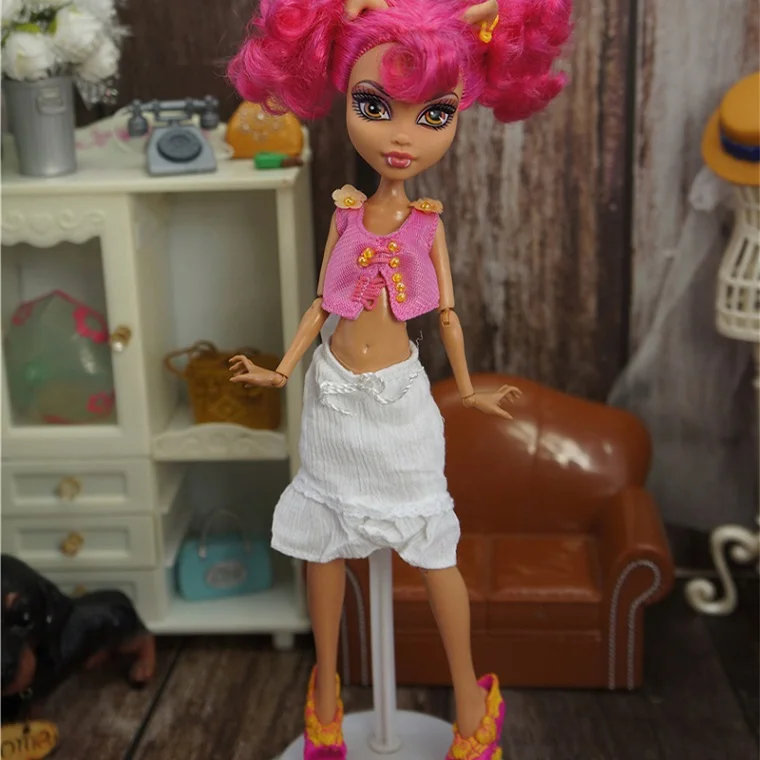 Модный стиль, Одежда для куклы monster high, школьная одежда, платье, костюм, различные стильные аксессуары - Цвет: 6 see chart