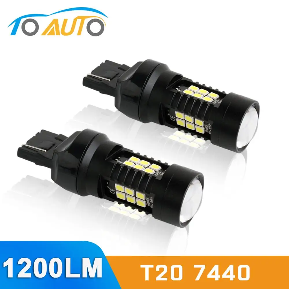 2 шт. Автомобильные светодиодные лампы T20 LED 7440 W21W WY21W | Автомобили и мотоциклы