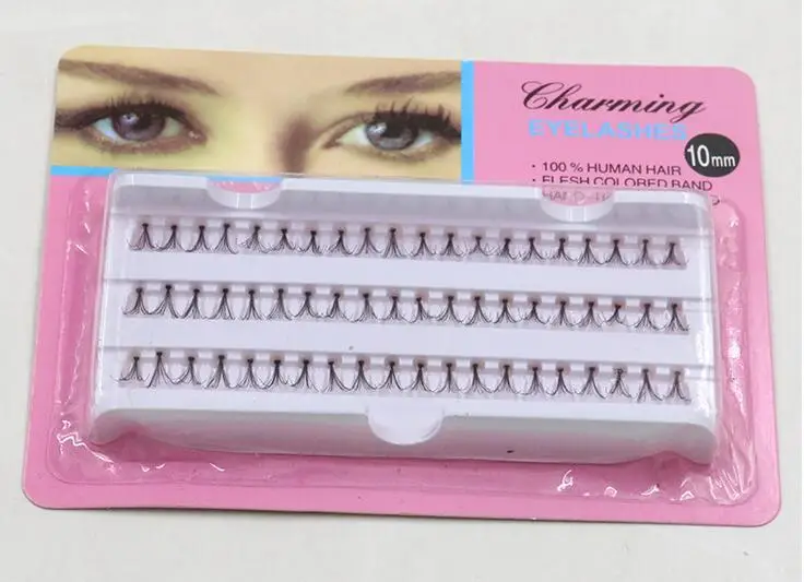 60pcs Set 10 12 mm Individual Lashe Black Natural Fake False Eyelash Long Cluster Extension font