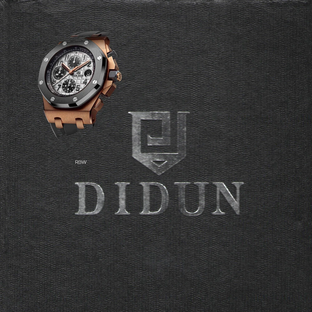 

DIDUN watch Mens Top Brand Luxury Quartz Watch Men Military Chronograph Sports Watch Shockproof 30m Waterproof Wristwatch