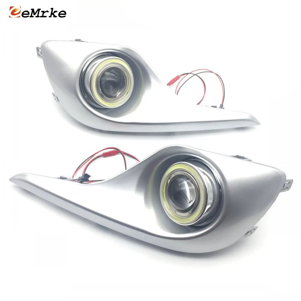 

For Toyota Highlander 2012 2013 LED COB Angel Eyes DRL Yellow Signal Light H11 Halogen / Xenon Fog Lights with Projector Lens