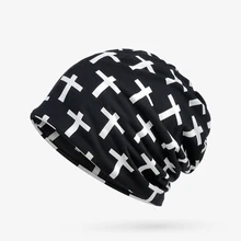 Сезон весна-лето тонкий срез Баотоу шляпа шарф двойного назначения хлопок крест корейской моды Cap 0820