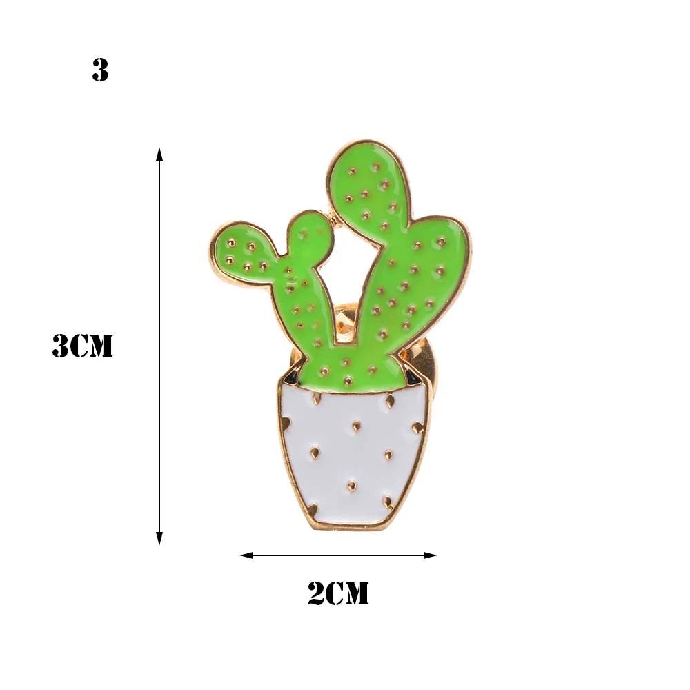 1 шт. очаровательный воротник булавка значок корсаж мультфильм растение брошь кактус булавки ювелирные изделия - Цвет: 3
