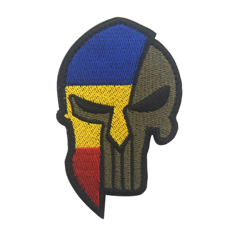 

Romania Romanian National Flag Molon Labe Embroidery Patch Embroidered Patches Military Tactical Shoulder Armband Fabric Sticker