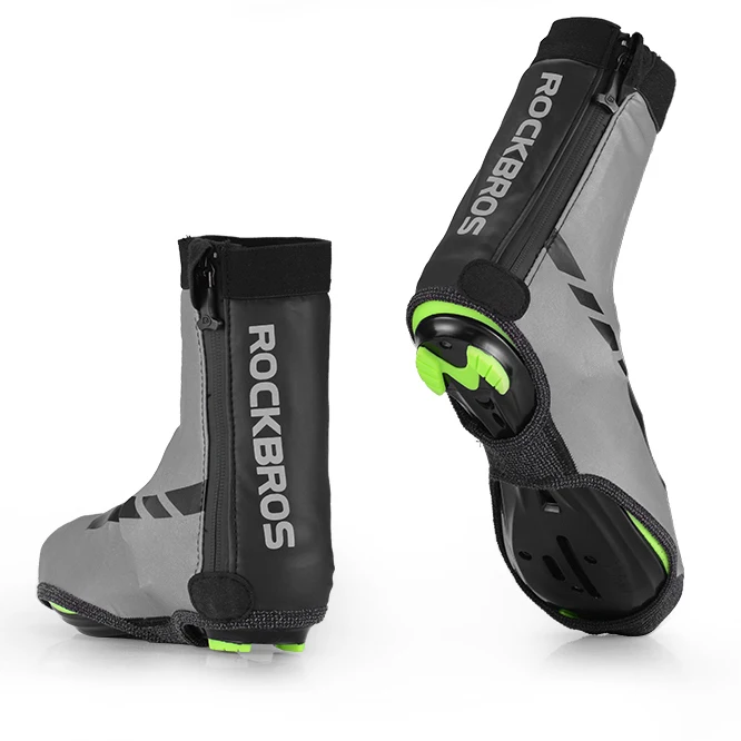 

ROCKBROS Waterproof Sports Shoes Cover Reflective Thermal MTB Cycling Road Bike Windproof Overshoes Lycra Fabric Shoes Cover