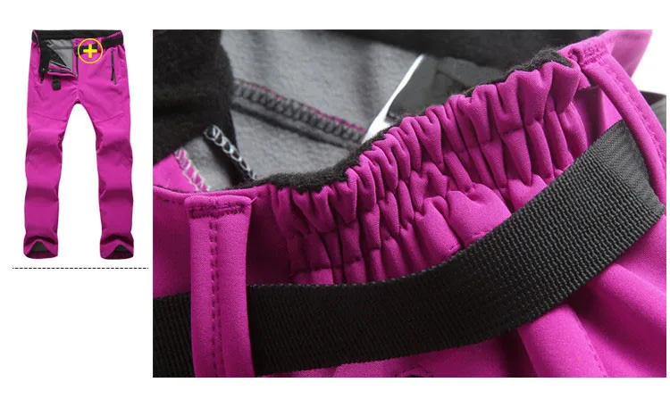 Calças de Acampamento Esportes ao ar Livre à Prova Água à Prova de Vento Aufdiazy Women Inverno Camo Velo Softshell Caminhadas d' Calças Térmicas Im007 Men & 19 Calças de caminhadas