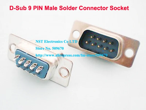 

Free Shipping/25PCS/High Quality D-Sub 9 PIN Male Solder Connector Socket, PC Use New