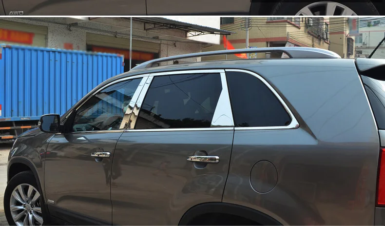 Нержавеющая сталь внешняя крышка подоконника отделка автомобильные аксессуары для kia sorento 2009 2010 2011 2012 2013 Автомобильный Стайлинг