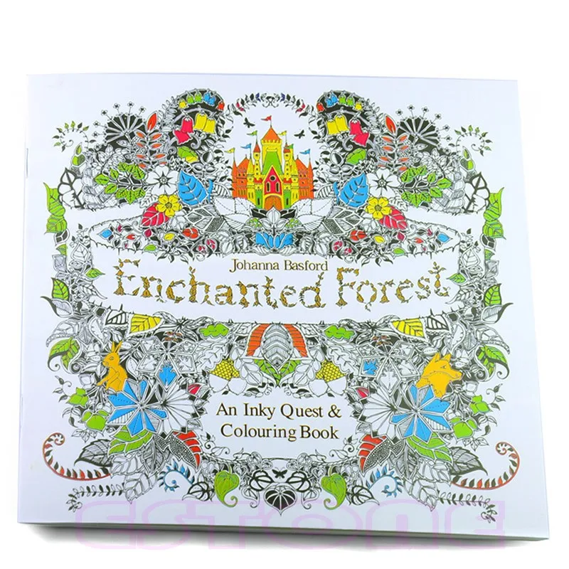 Новые Детские взрослых Enchanted Forest английская версия рисования раскраска