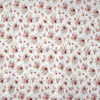 

150cm Width Rose Floral Printed 100% cotton fabric home textile for patchwork handmade sewing fabric