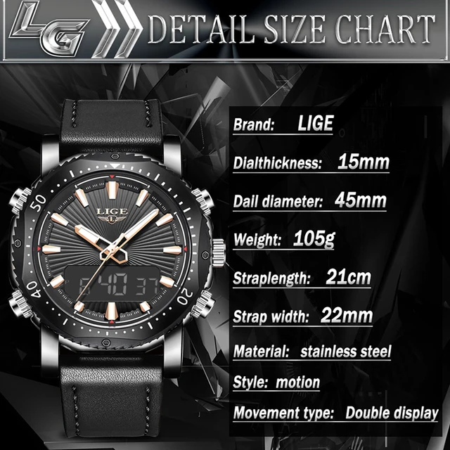 Special Price Top Brand LIGE 2019 New Men Military Waterproof Leather Sport Watch LED Digital Quartz Watch Men Leisure Clock Relogio Masculino Special Price Top Brand LIGE 2019 New Men Military Waterproof Leather Sport Watch LED Digital Quartz Watch Men Leisure Clock Relogio Masculino