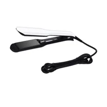 Профессиональный Керамический выпрямитель для волос с плоским утюгом, щетка для контроля температуры, выпрямление, завивка, ЖК-дисплей, бигуди для волос