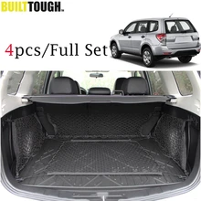 4 шт./компл. конверт+ Пол+ 2 кристалла по бокам БАГАЖНИК Грузовой сетка, крючки, станок и Чемодан хранения для Subaru Forester 2009 2010 2011 2012 2013