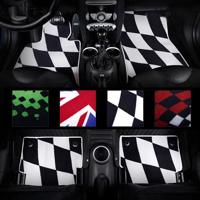 

Double Layer Car Floor Mat Rugs PVC Non-slip Carpet Rug Mat Interior Pad For Mini Cooper One Countryman F56 F60 Car Accessories