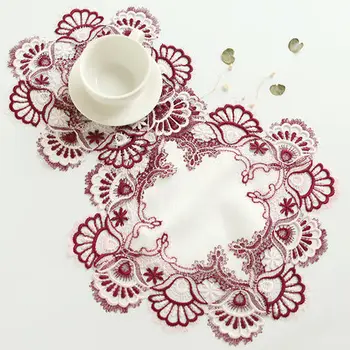 

Europe embroidered tablecloth table dining table cover table cloth Lace placemat fabric modern style napkin coaster table mat