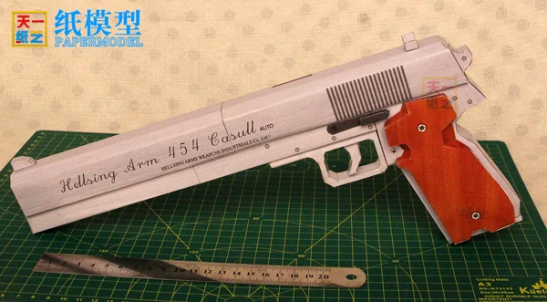 3D бумажная модель Alcatel вампир аниме Hellsing 454 Casull пистолета Diy бумажные игрушки