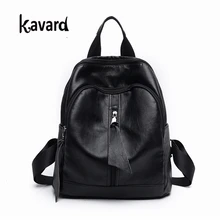 Kavard Rucksack Frauen Mode Schwarz Pu-leder Tasche für Schule für Mädchen 2017 Hohe Qualität frauen Rucksäcke Marke mochilas mujer