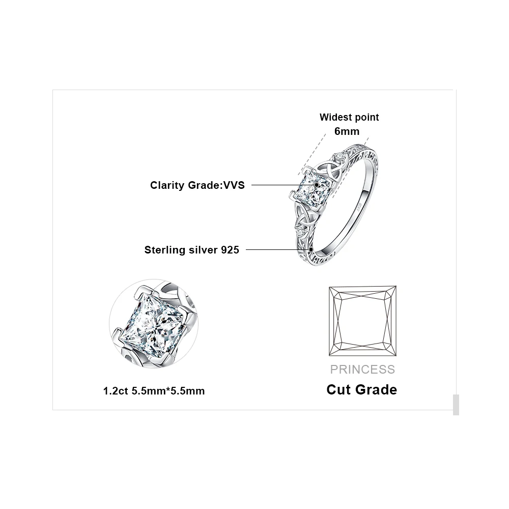 Silver Engagement Ring for Woman