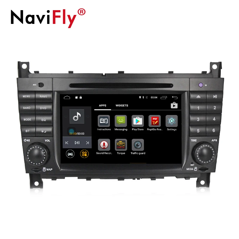 Best Navifly 7" 2din Android 7.1 Car GPS dvd player for Mercedes/Benz W203 W209 C-Class C180 C200 CLK200 2G RAM canbus WIFI 3