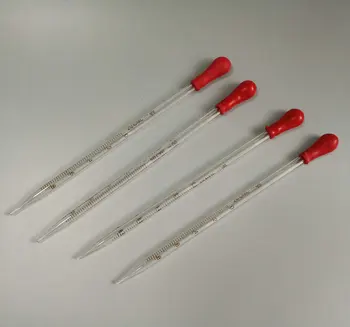 

4pcs Vol. 0.5ml 1ml 2ml 3ml Red Rubber Suction Bulb Glass Graduated Droppers Pipettes, All Size Available In Store