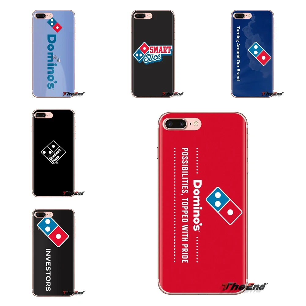 Design Domino pizza logo For Oneplus 3T 5T 6T Nokia 2 3 5 6 8 9 230 3310 2.1 3.1 5.1 7 Plus 2017 2018 TPU Transparent Shell Case |