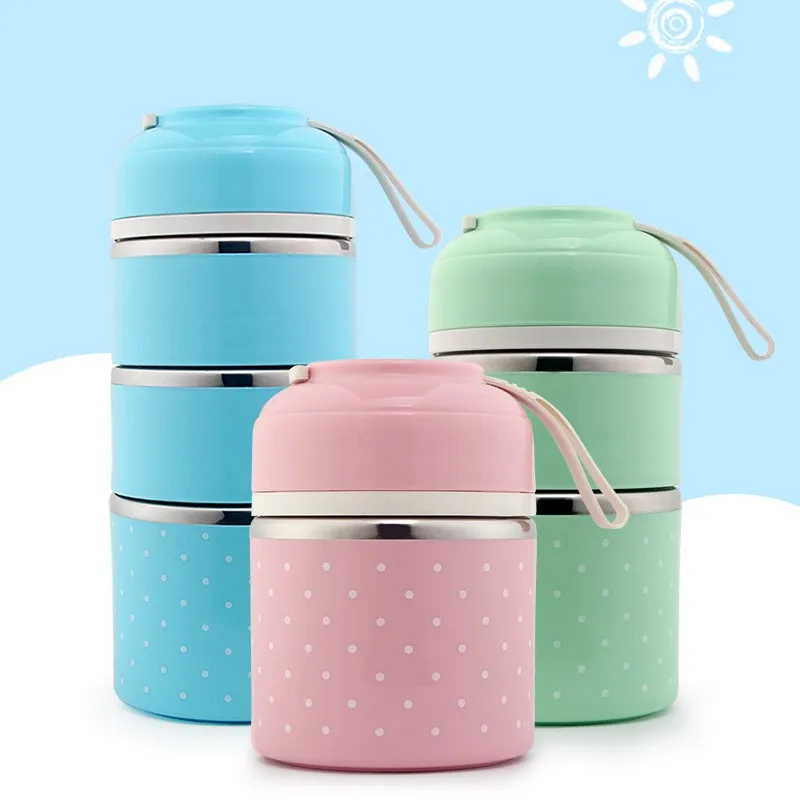 

Cute Japanese Thermal Lunch Box Leak-Proof Stainless Steel Bento Box Kids Portable Picnic School Food Container