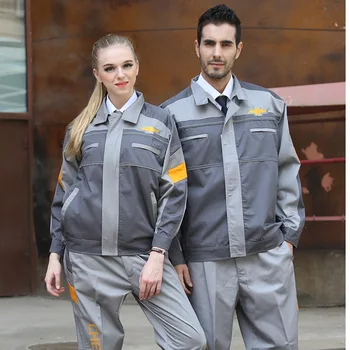 

(10 set-Shirt&Pant)4s shop tooling work clothes Men's suit engineering vehicle maintenance service mechanics served Custom logo