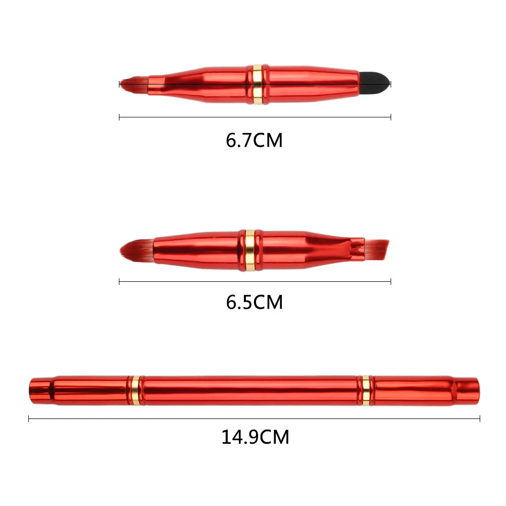 Кисти для макияжа, 4 головки, Кисть для макияжа, выдвижная металлическая кисть для теней для век, косметический портативный набор кистей, Прямая поставка