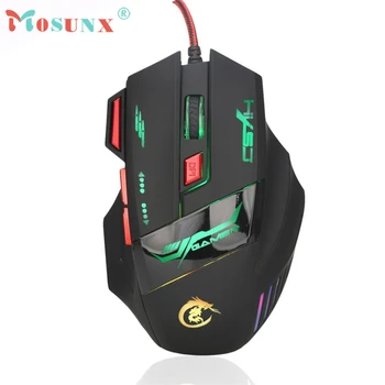 

Wired Optical Gaming Mouse 5500DPI 7 Buttons LED Professional Mice Breathing Lights OW LOL For PC Laptop Desktop Rato 17July12