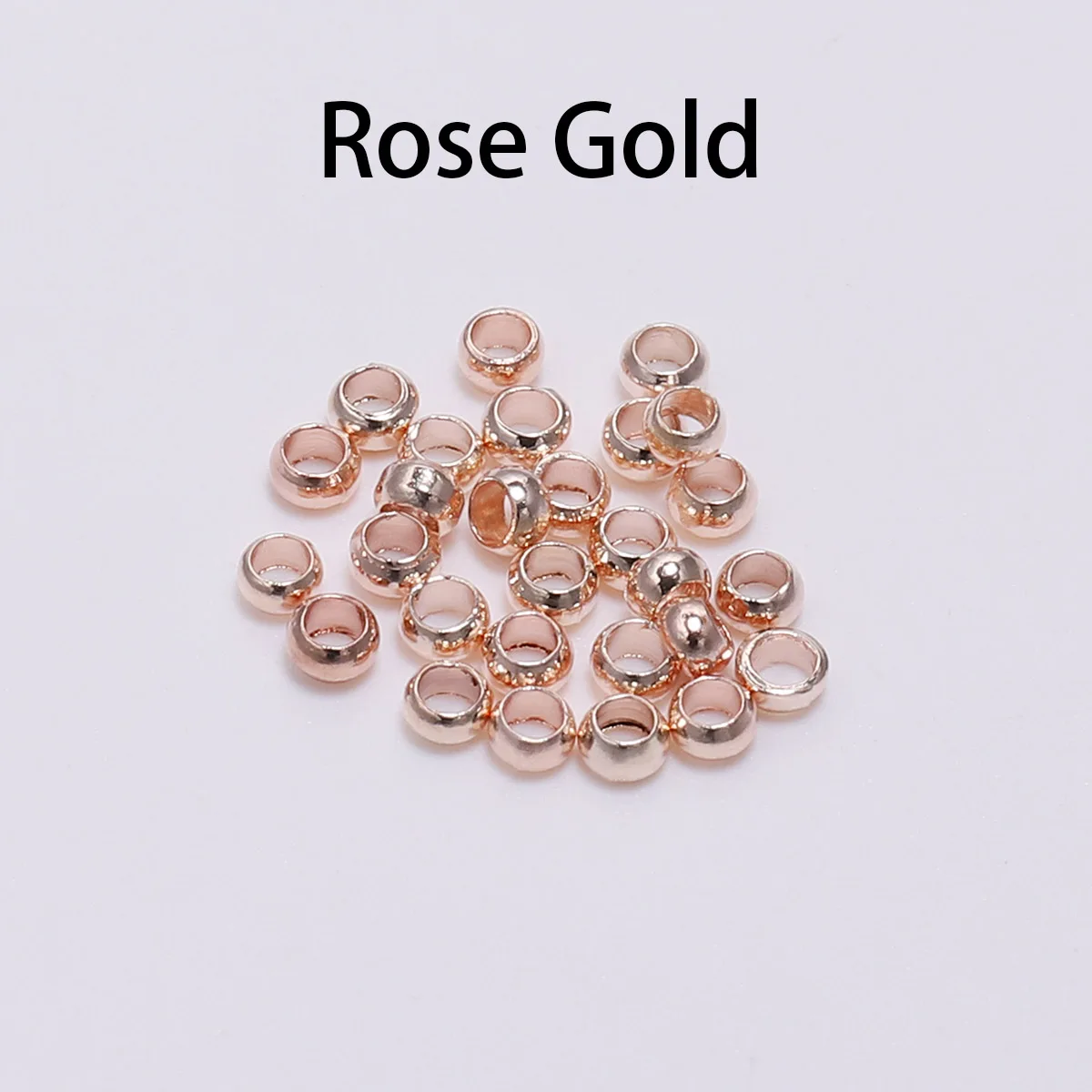 100-500pcs/lot Gold  Copper Ball Crimp End Beads Dia 2 2.5 3 mm Stopper Spacer Beads For Diy Jewelry Making Findings Supplies