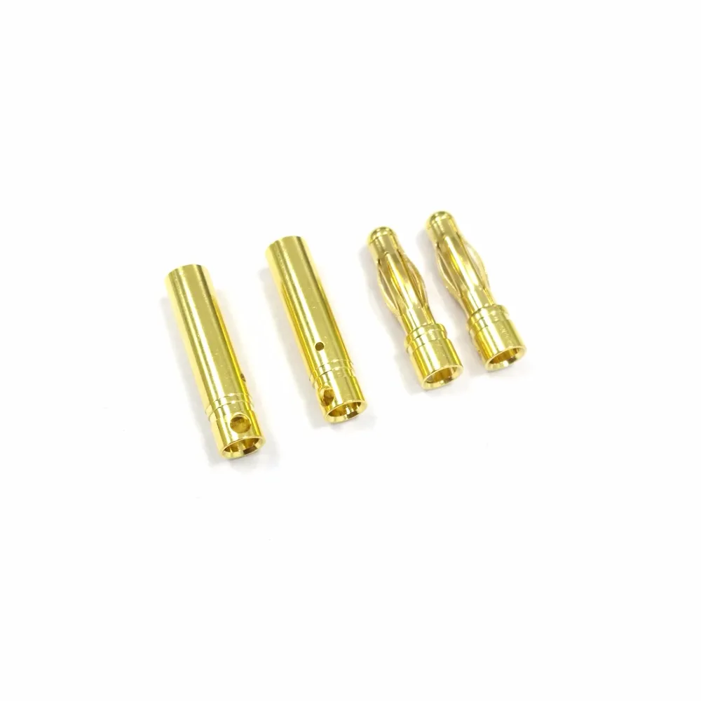 40-Piece Gold Plated Banana Plug Connector Set - 20 Pairs Of 3.5mm Male & Female Bullet Plugs
