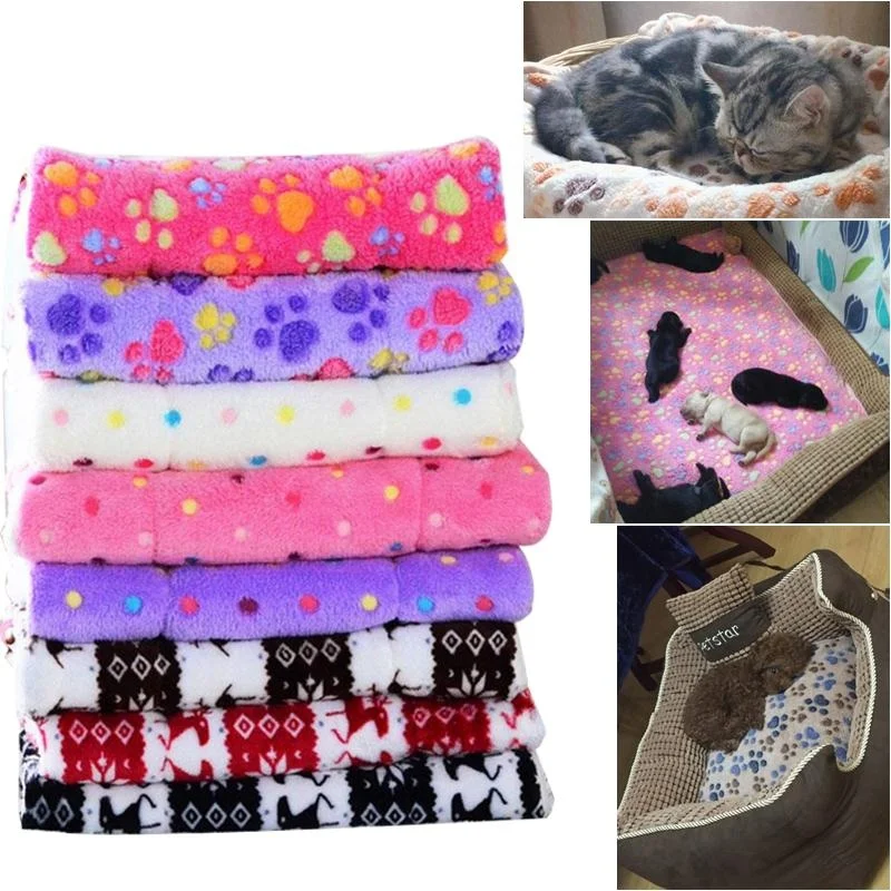 

Pet Dog Puppy Mat Thick Cashmere Flannel Blanket Soft Warm Dog Mats Pet Supplies