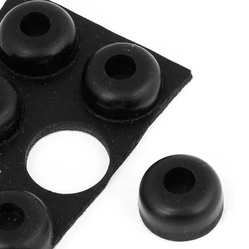 

Furniture Hemispherical 14mmx7mm Adhesive Rubber Pads Protector 6 in 1