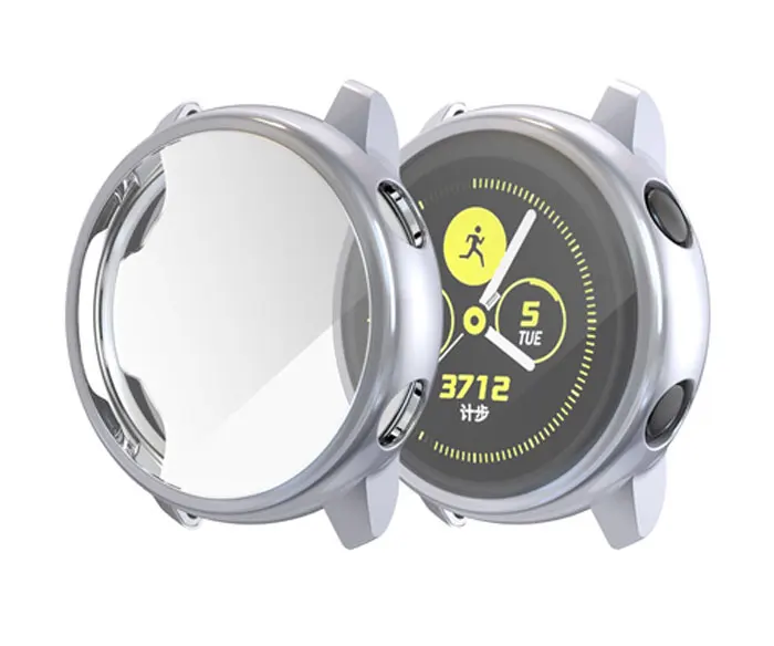 Тонкий ТПУ защитный чехол для samsung galaxy active Watch ремешок крышка Ultra-thin360 градусов мягкий прозрачный чехол Защита экрана - Цвет ремешка: silver