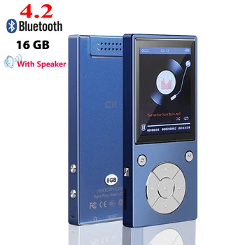 

2020 New HIFI music lossless MP4player with Bluetooth 2.4 HD screen built-in speaker 16G MP4 music player SD card up to 128g