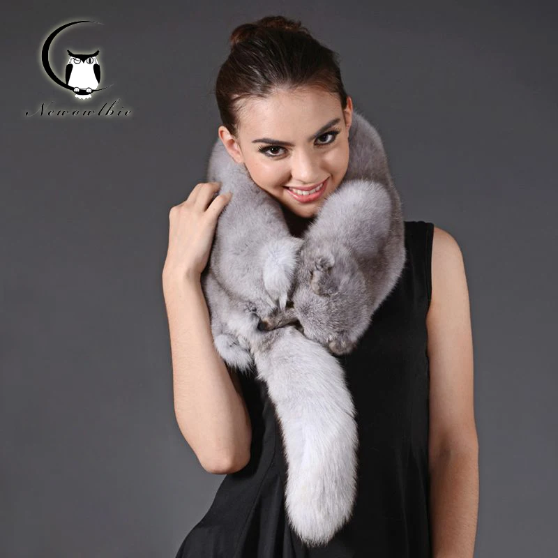 2016 Winter Scarf Women Fur Fox Luxury Quality Whole Fox Scarf Real Fox Fur Female font