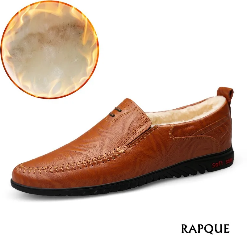 

Mens shoes Winter 2018 moccasins male loafers footwear casual soft genuine leather men's shoes sneakers warm big size 37-47