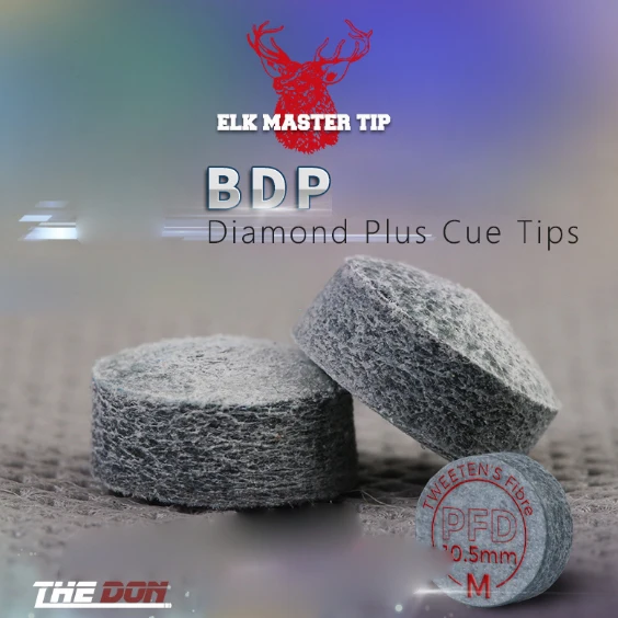 10mm Set of 3 x Tweeten Elk Master Pool Snooker Billiard Tips Glue on type 