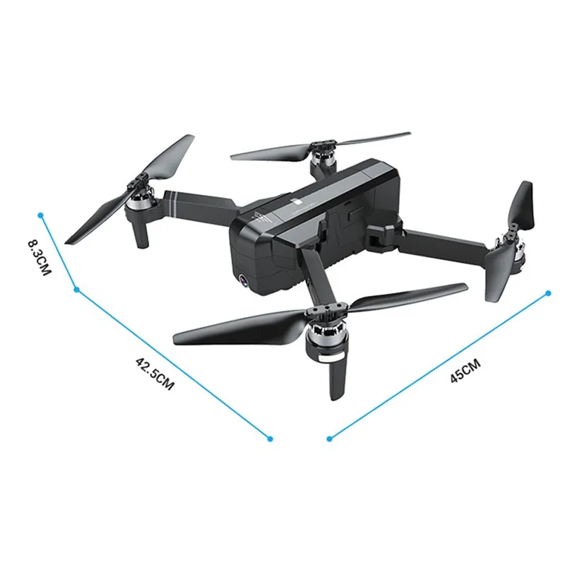 Складной бесщеточный Радиоуправляемый квадрокоптер SJRC F11 GPS Wi Fi FPV 1080P