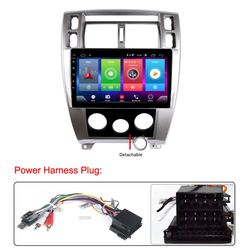 Полный сенсорный автомобильный Android 8,1 радио плеер для HYUNDAI Tucson IX35 2006 автомобиля gps навигация Видео Мультимедиа Встроенный Bluetooth