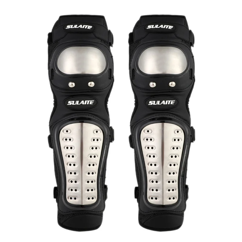 4 Pcs/Set Cycling long knee Pad elbow guard Stainless steel riding